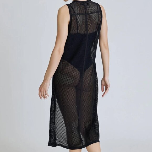 BLANC NOIR Carbon 38 Taiyo Mesh Tunic Black Medium - Picture 3 of 6